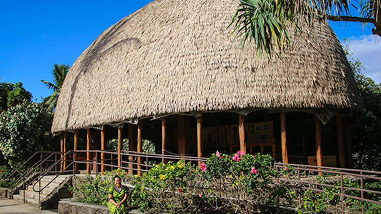 The māota, or chief&rsquo;s house in the Samoa Village