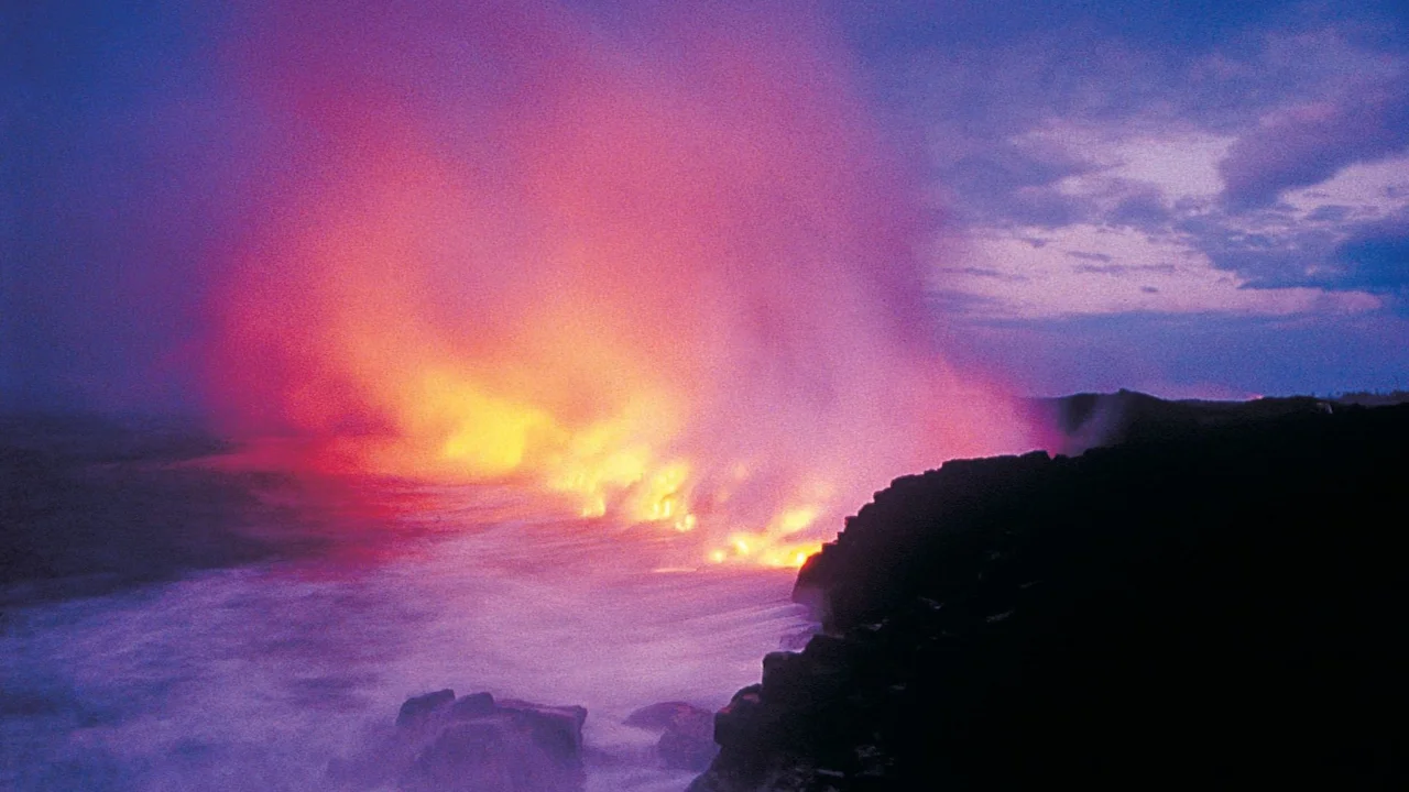 A beautiful lava picture in the Hawaiian Islands