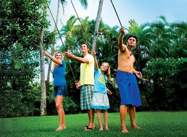 Tahitian spear throwing