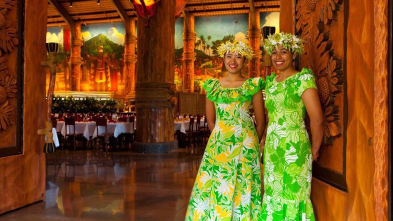 A friendly greeting at the entrance to the grand Gateway Buffet.