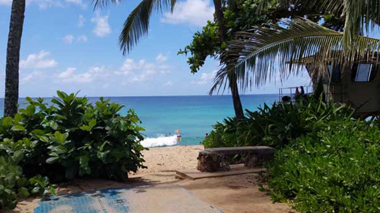 Looking out on the world famous Banzai Pipeline