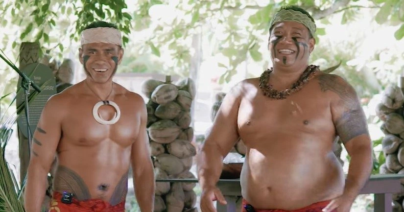 Creasepaul Tofu and Sione Milford standing together and smiling.