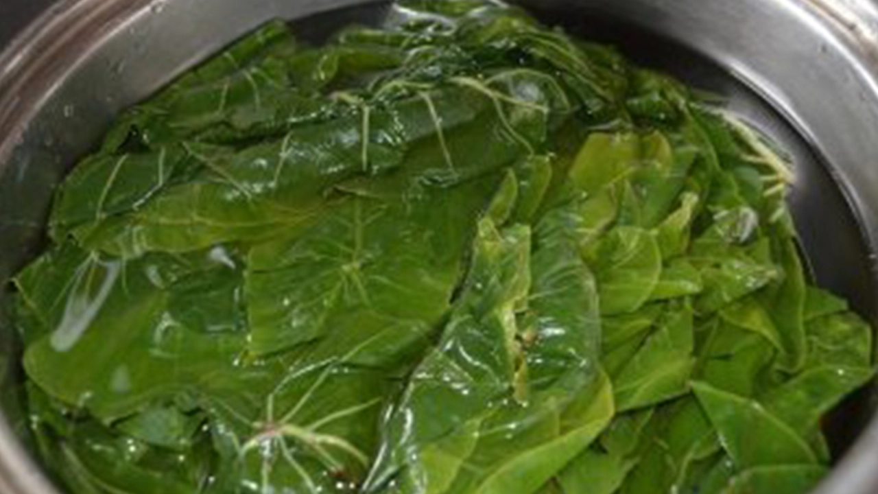 It&rsquo;s important that you only cook the leaves long enough to soften them. You will still want them to be bright green.