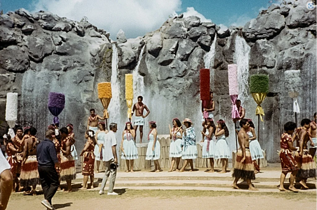 Filming of closing scene of Paradise Hawaiian Style, one of the famous Oʻahu movie.