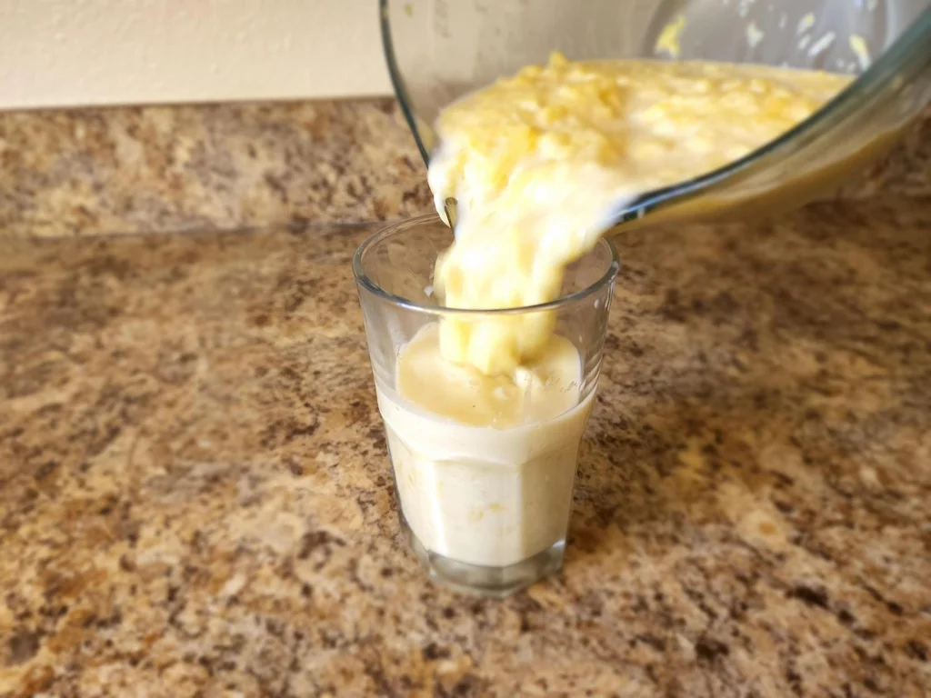 The vaifala being poured into a glass.