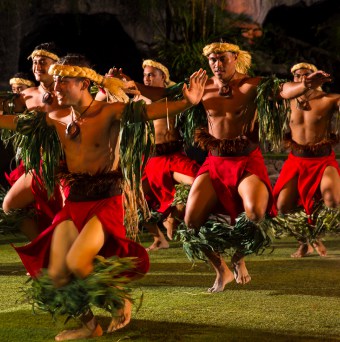 Tahitian dancers at "Hā: Breath of Life" show